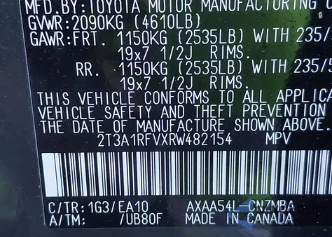 2024 Toyota Rav4 Xle Premium from USA, damaged, VIN 2T3A1RFVXRW482154